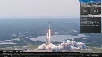 Ракета-носитель Falcon 9 Block 5 успешно вывела на орбиту спутник связи Бангладеш